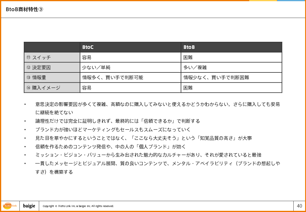 BtoBとBtoCの違い③