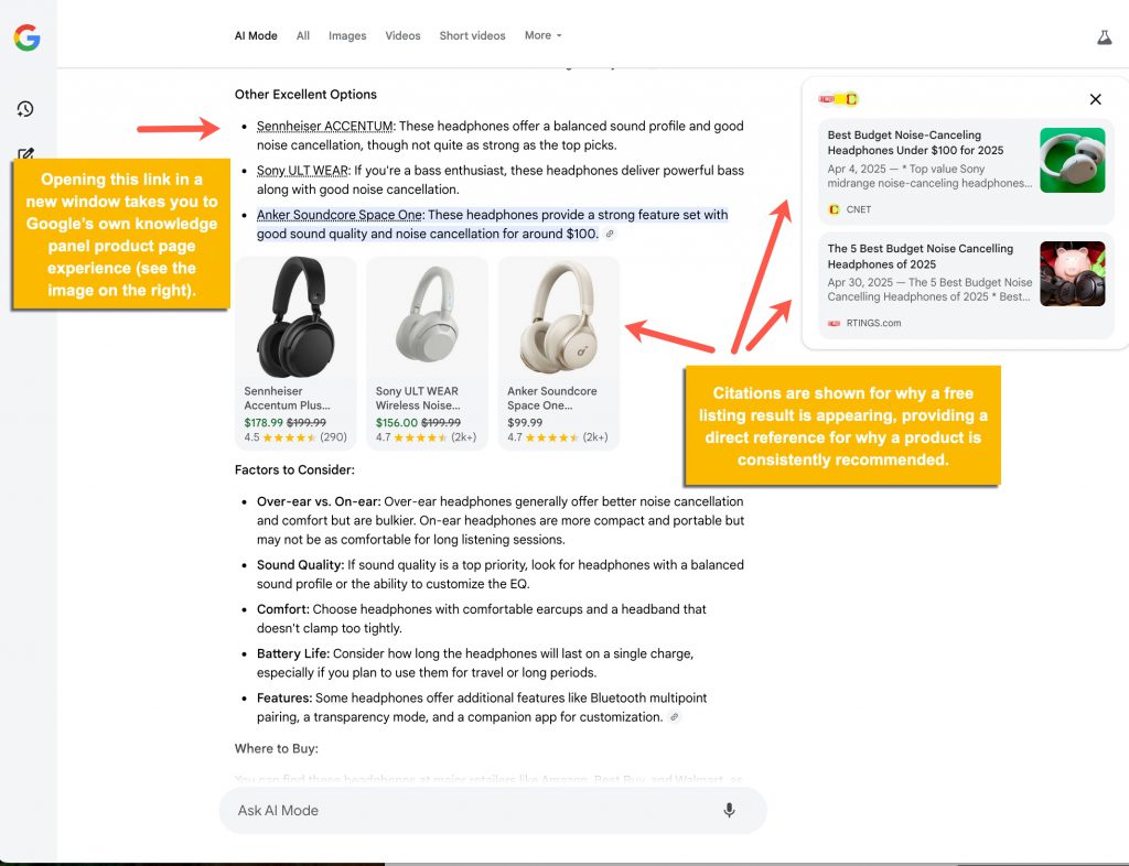 Google検索でBuyクエリ上に商品レコメンドが表示される