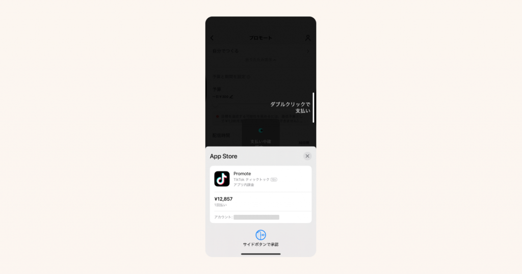 TikTokプロモートの支払い方法