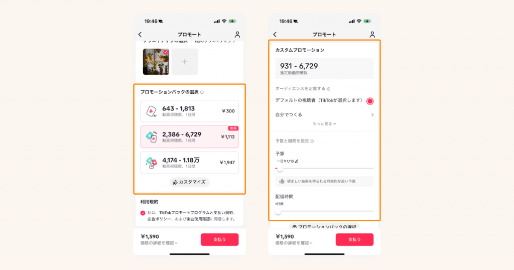 TikTokプロモートを配信する方法④